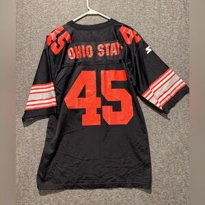 Ohio State #45 Vtg Starter Football Jersey men’s 48 L black red mesh nylon